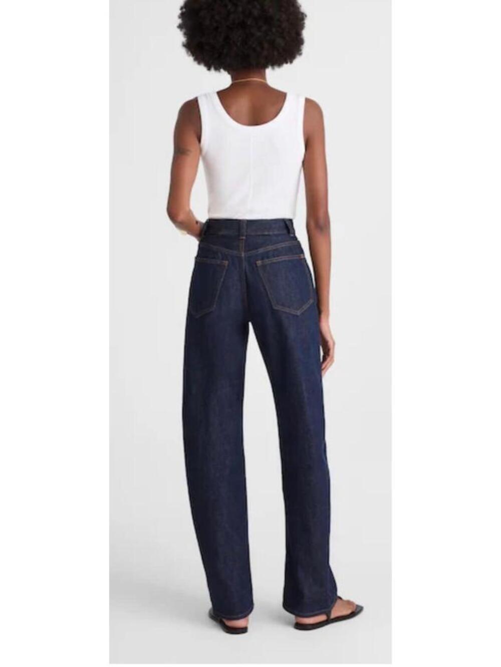 Madewell Women's Size 24 Rinse Wash Denim High Rise Balloon Jeans Wide-Leg